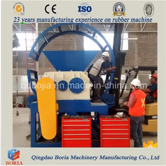 뜨거운 완전 자동 폐기물 타이어 재활용 기계 타이어 재활용 기계 타이어 슈레더 고무 재활용 공장 타이어 절단기 타이어 재활용 기계